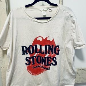 Cream Rolling Stones H&M T Shirt
